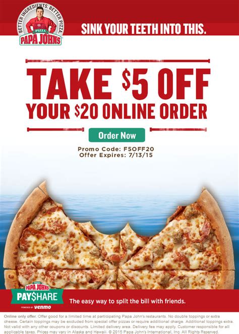 current papa johns promos